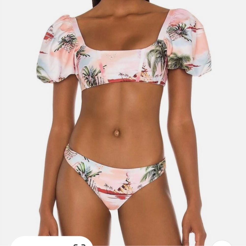 Agua Bendita Tropical Print Bikini Set